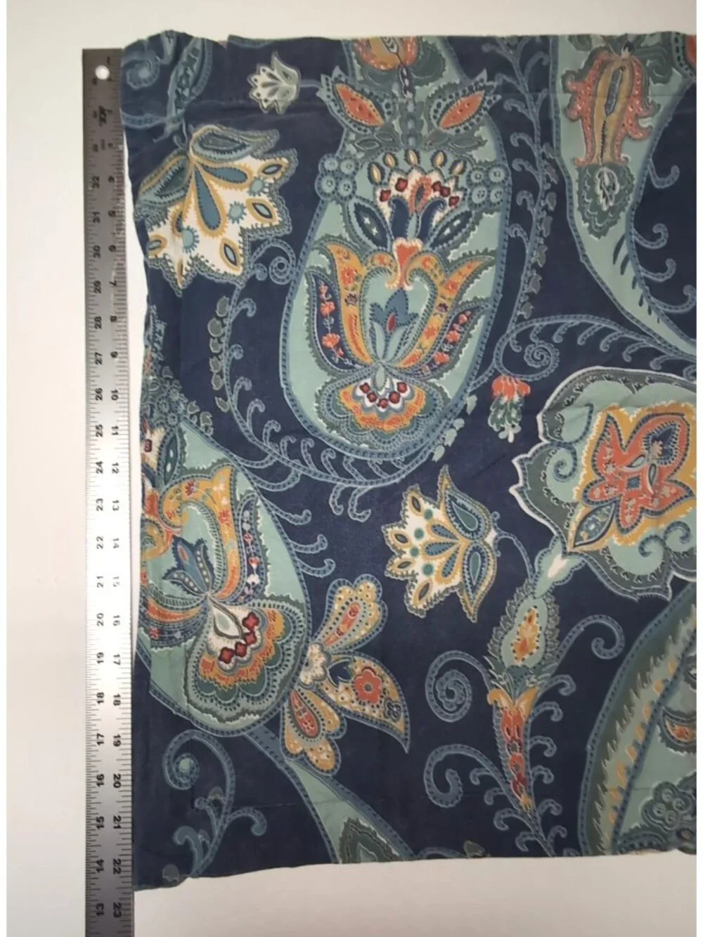 Pottery Barn Pillow Sham Paisley Reversible Standard 100% Cotton‎